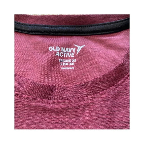 Old Navy Boys Large 10/12 Maroon/Red Athletic Material Tank​ - Picture 3 of 3